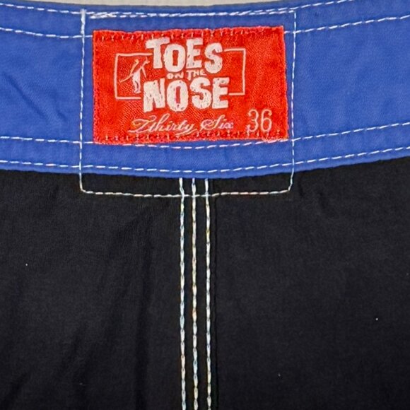 Toes On The Nose One California Day Edition Nylon Surfer Board Shorts Size 36 - Picture 4 of 8